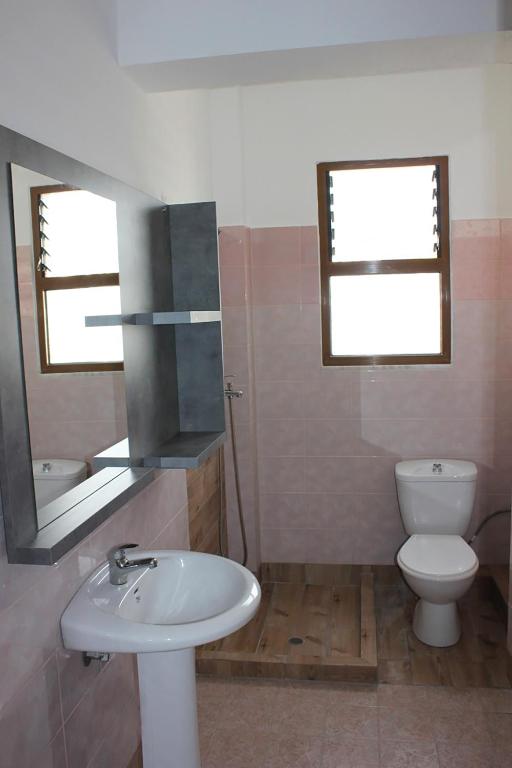Koupelna v ubytování Hotel Cakalli
