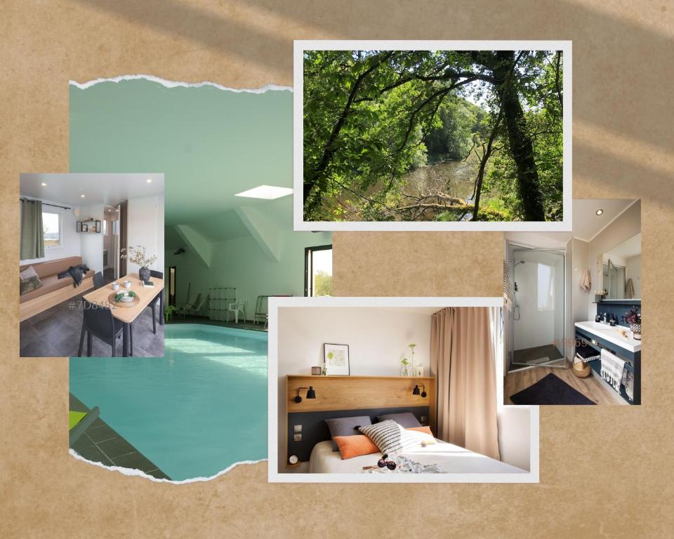 Postel nebo postele na pokoji v ubytování Camping Ty Nénez
