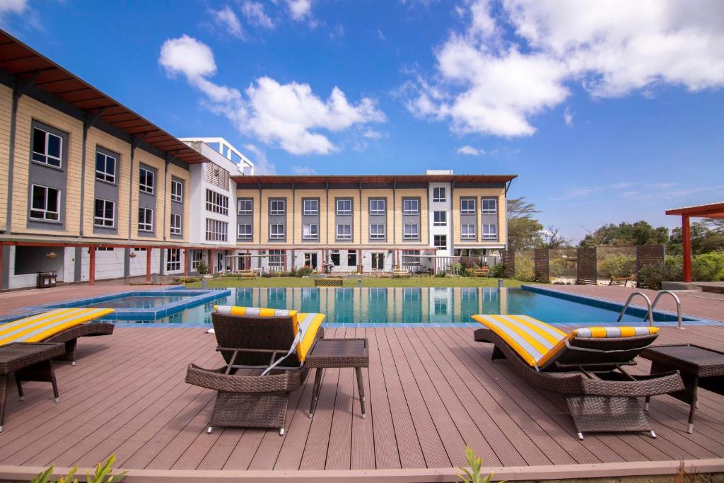 Bazén v ubytování Eseriani The Resort nebo v jeho okolí