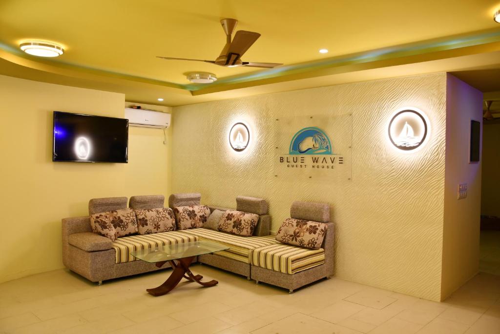Posezení v ubytování Blue Wave Hotel Maldives- Surf-fishing and beach -Free domestic transport when booked fullboard for a week