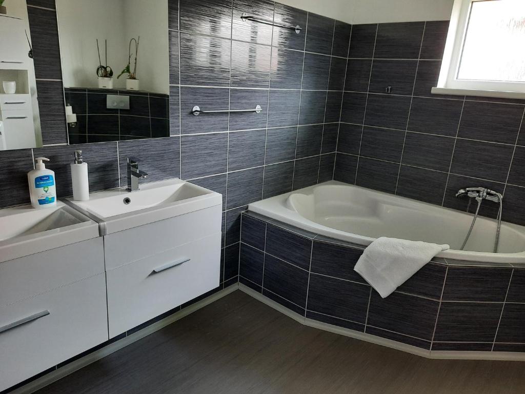 Koupelna v ubytování Ela Apartment Vilová