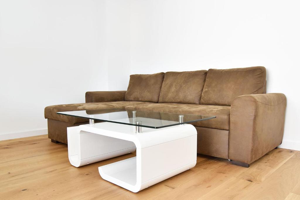 Posezení v ubytování Moderne Ferienwohnung mit Sat-TV & WLAN