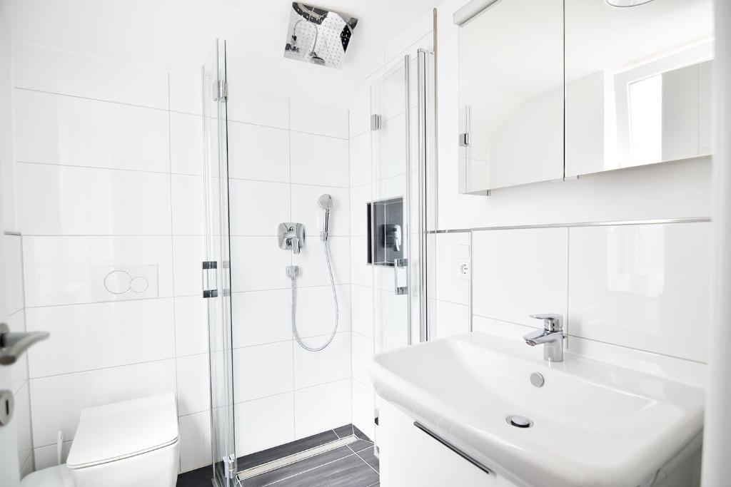 Koupelna v ubytování Moderne Ferienwohnung mit Sat-TV & WLAN