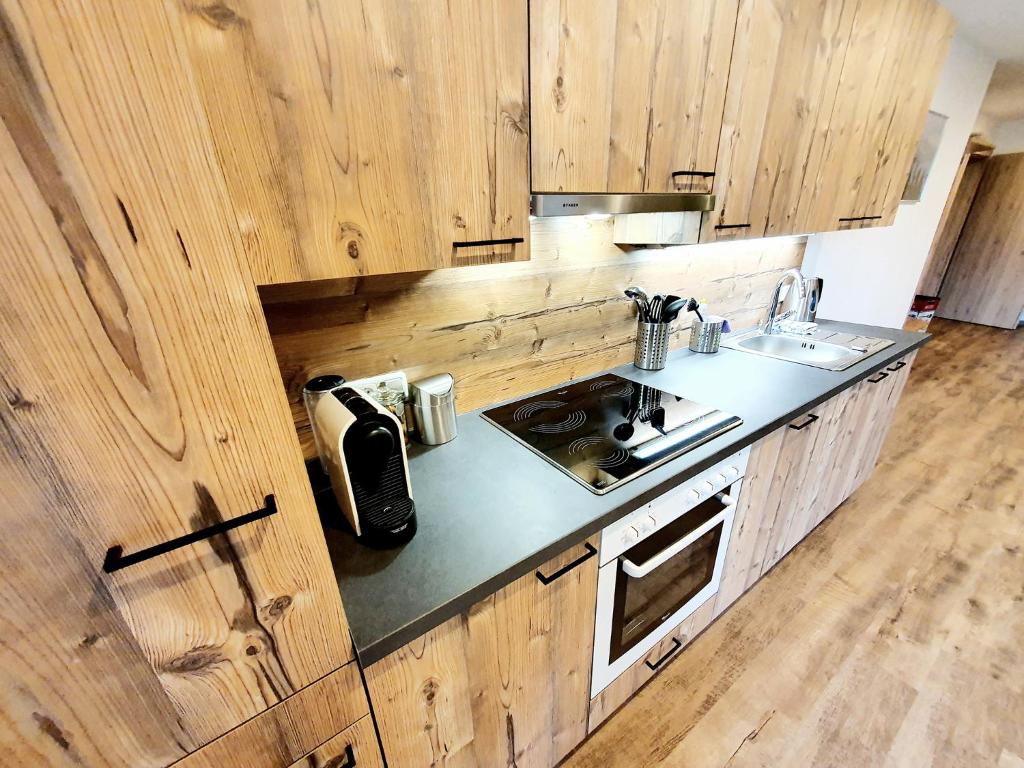 Kuchyň nebo kuchyňský kout v ubytování Haus Leitner