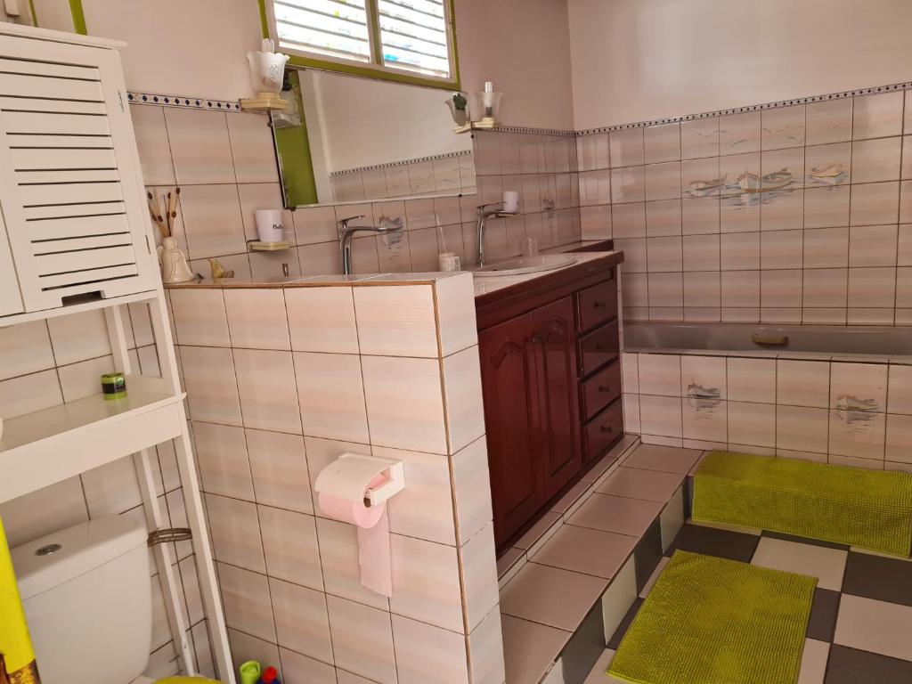 Koupelna v ubytování La Villa Rosier