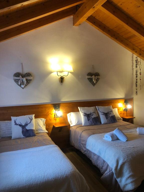 Postel nebo postele na pokoji v ubytování Duplex en el pirineo