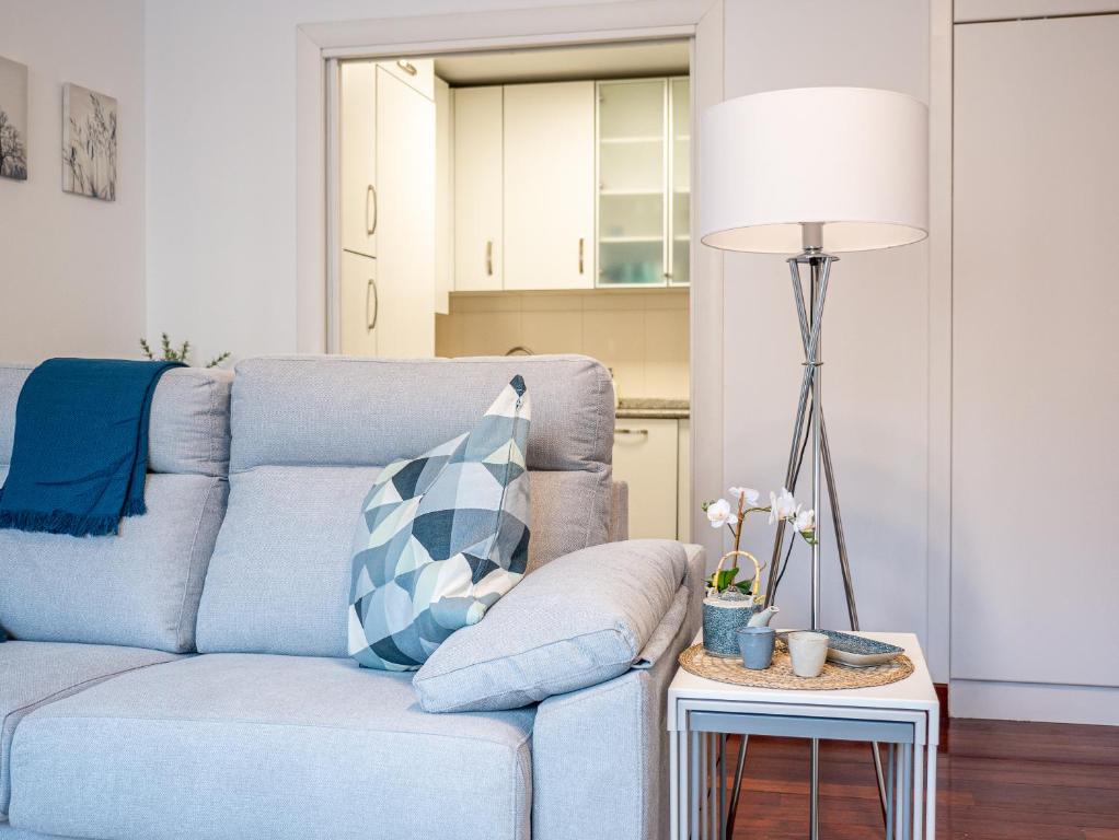 A seating area at Recoleta Downtown Suite by Beauty Rentals