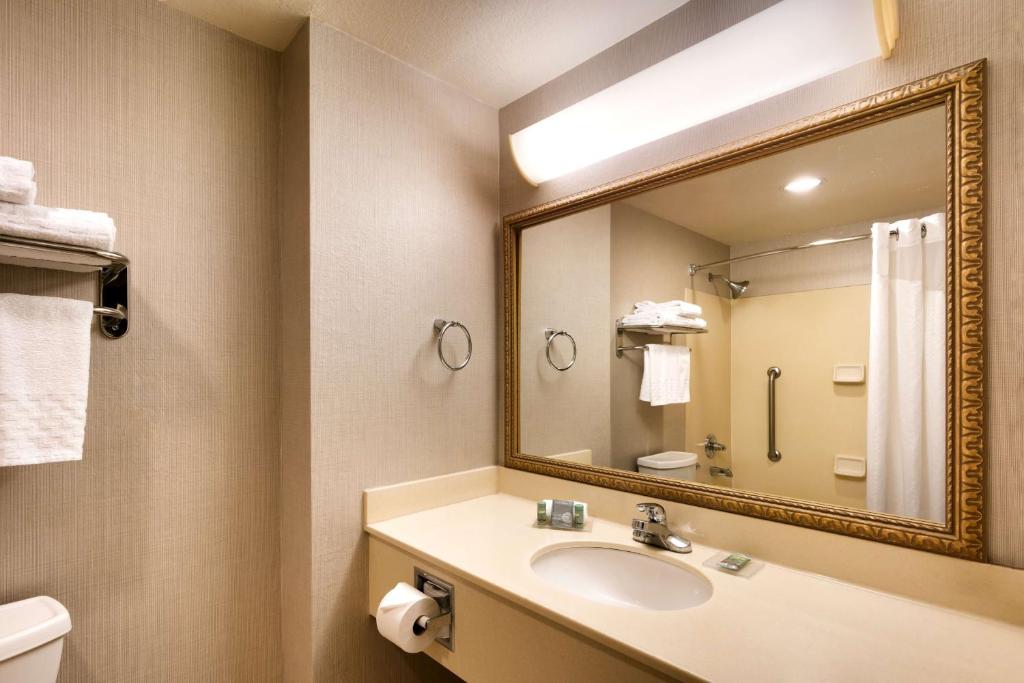 a bathroom with a sink and a mirror at Best Western Downtown Phoenix in Phoenix