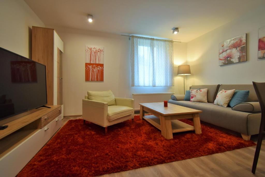 TV a/nebo společenská místnost v ubytování Apartment Dalibor II with private entrance and private garage
