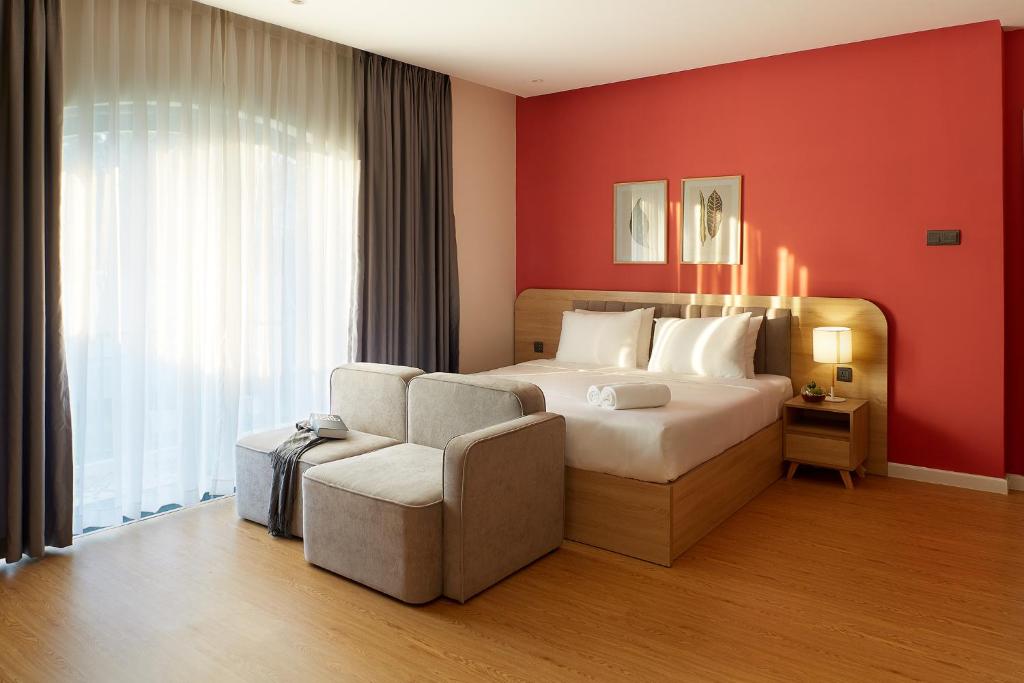 Katil atau katil-katil dalam bilik di Larimar Villas Cô Giang