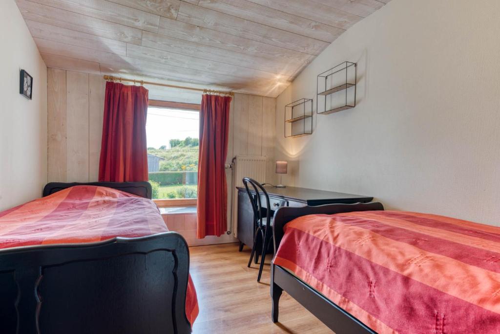 Postel nebo postele na pokoji v ubytování Château Ferme de Laval