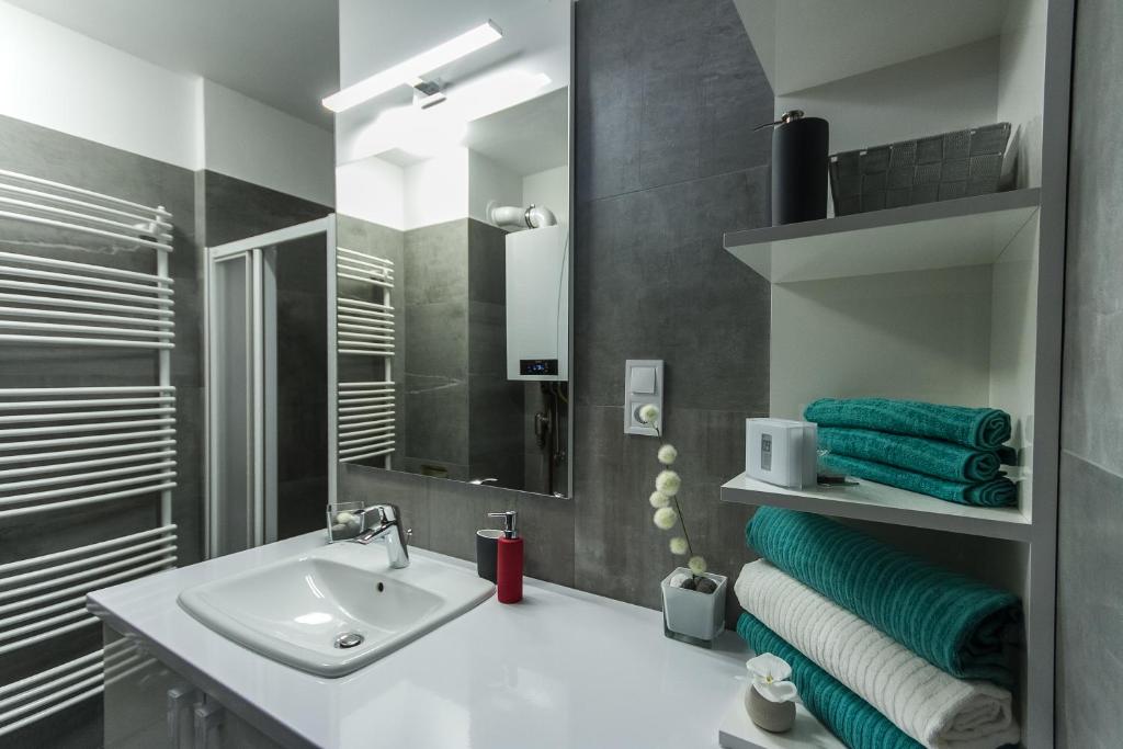 Kúpeľňa v ubytovaní Grey Suites Pécs