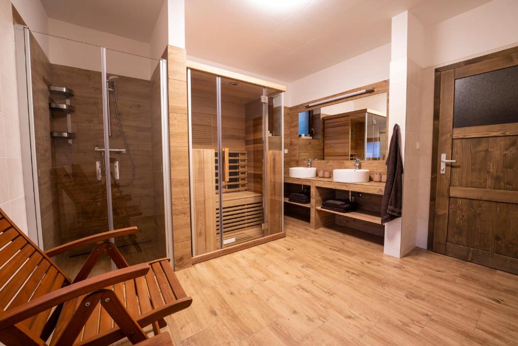 Koupelna v ubytování Wellness Chalupa Horní Orlice