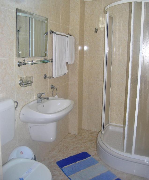 Koupelna v ubytování Hotel Delaf