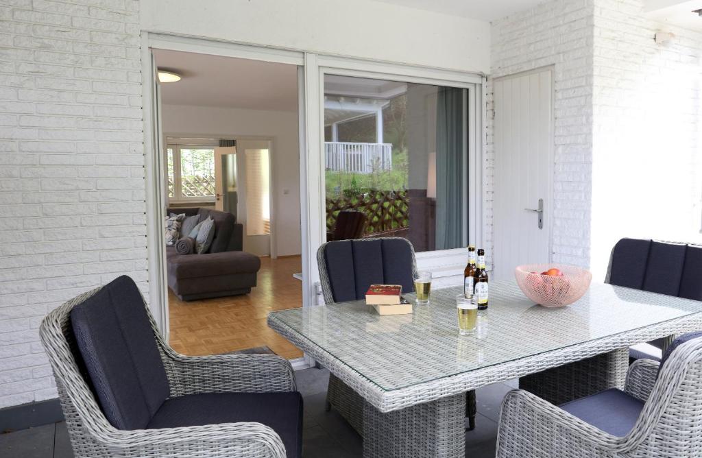 Posezení v ubytování Ferienwohnung Waldfrieden