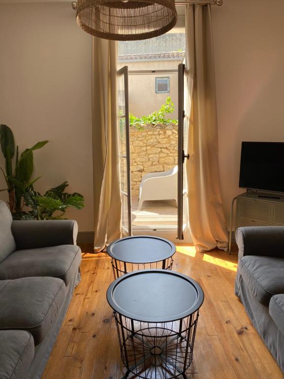 Posezení v ubytování Maison rue Trivalle