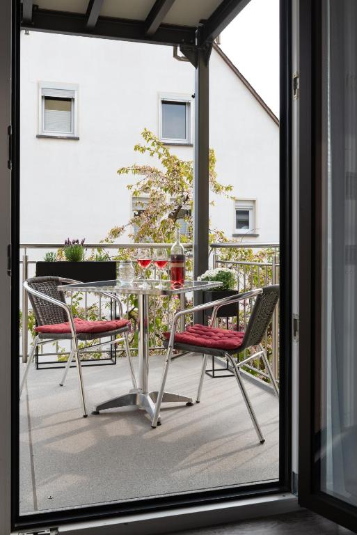 Balkón nebo terasa v ubytování Moselweingut & Gästehaus Hubertushof