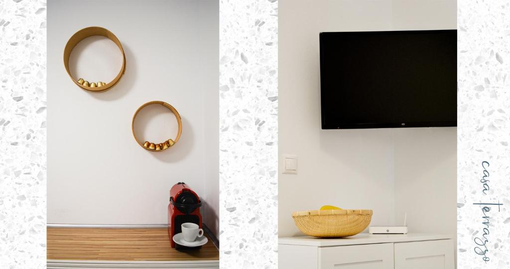 TV a/nebo společenská místnost v ubytování Casa terrazzo
