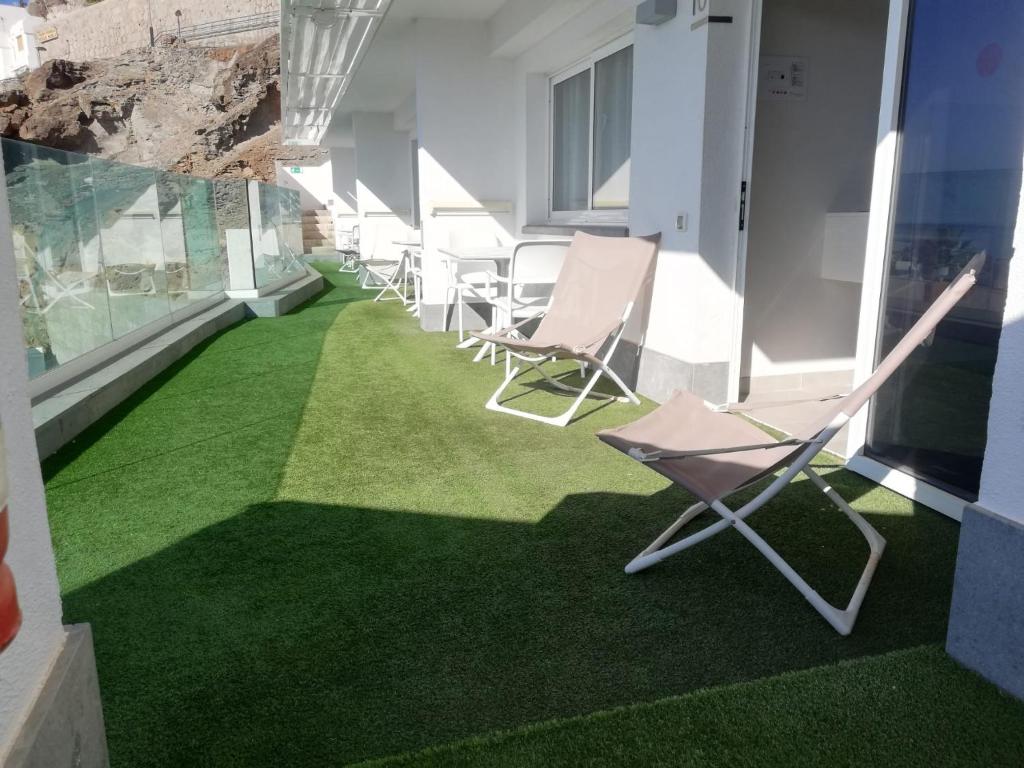 Patio lub wspólna przestrzeń na świeżym powietrzu w obiekcie Puerto Príncipe