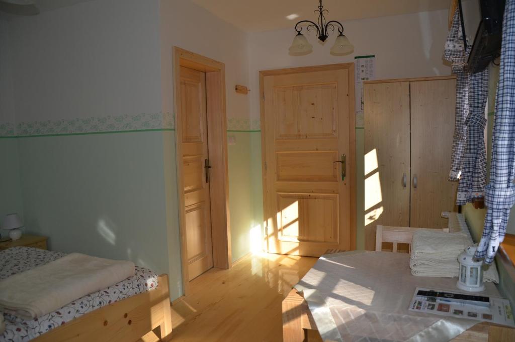 Postel nebo postele na pokoji v ubytování Farmhouse Štiftar