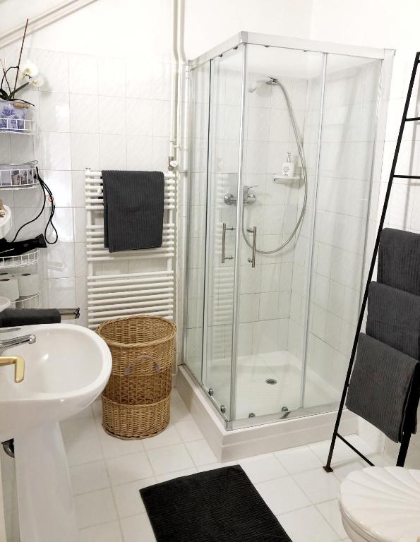 Koupelna v ubytování Balaton Apartman Paloznak