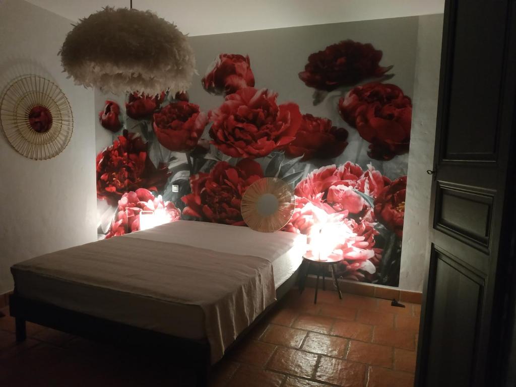 Postel nebo postele na pokoji v ubytování Villa Bleucassis