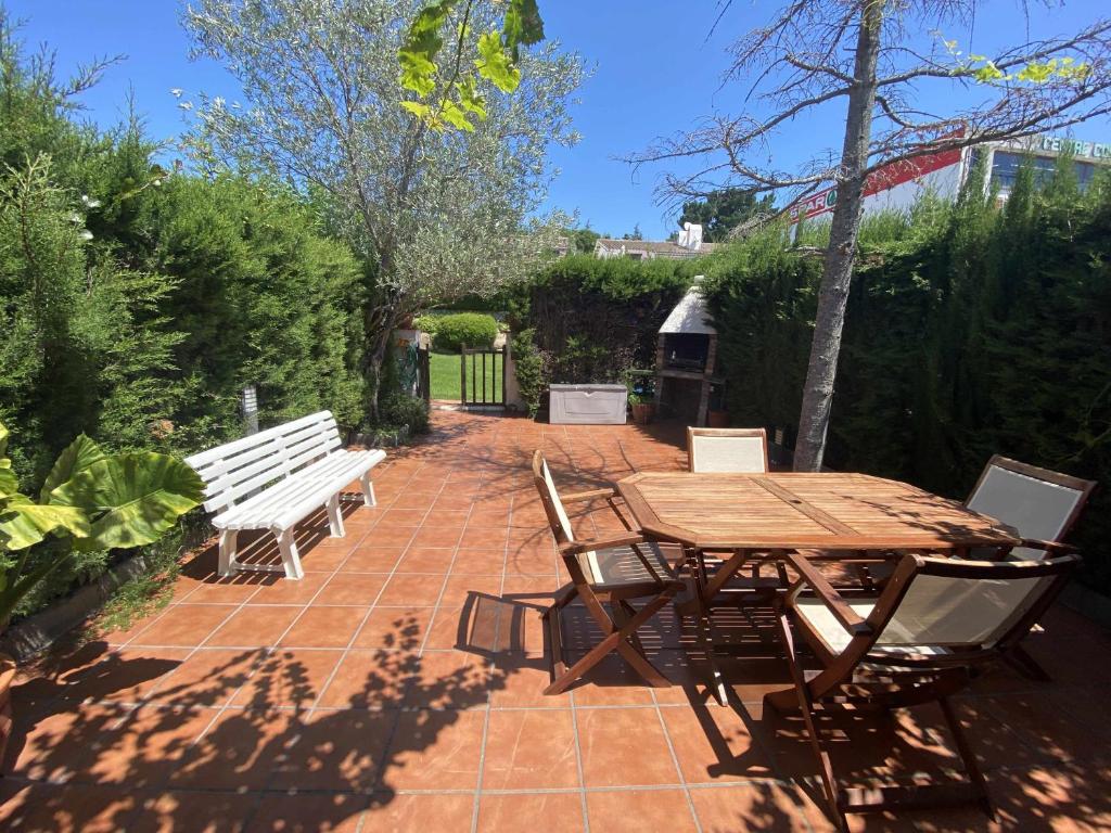 Vonkajšia záhrada v ubytovaní Casas Blanca 34 piscina Playa privada wifi