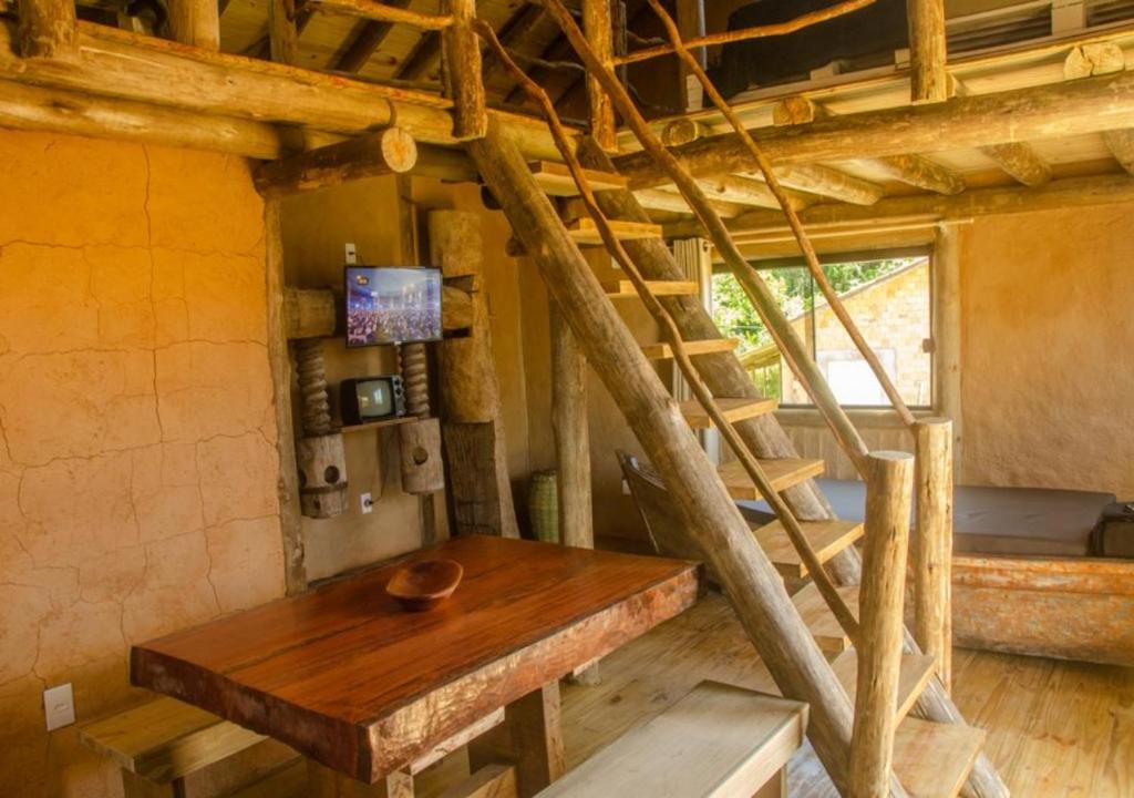  CABANA AFRICANA com Jacuzzi e vista pra lagoa