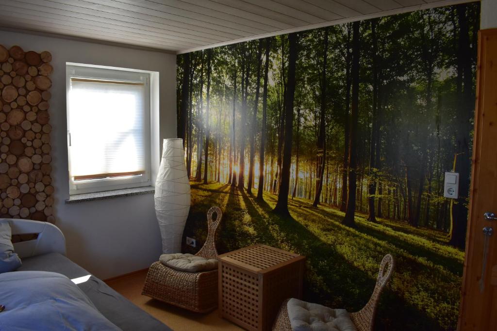 Postel nebo postele na pokoji v ubytování Zimmer Bärbel
