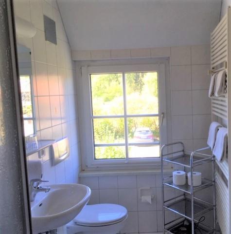 Koupelna v ubytování Hotel-Pension Seeadler