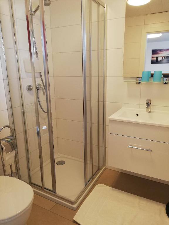 Kúpeľňa v ubytovaní Ferienwohnung Schwarzbauer