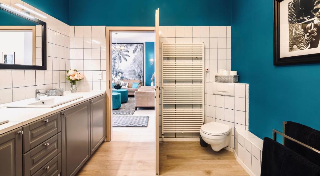 Kúpeľňa v ubytovaní Monarchia Apartman Grand