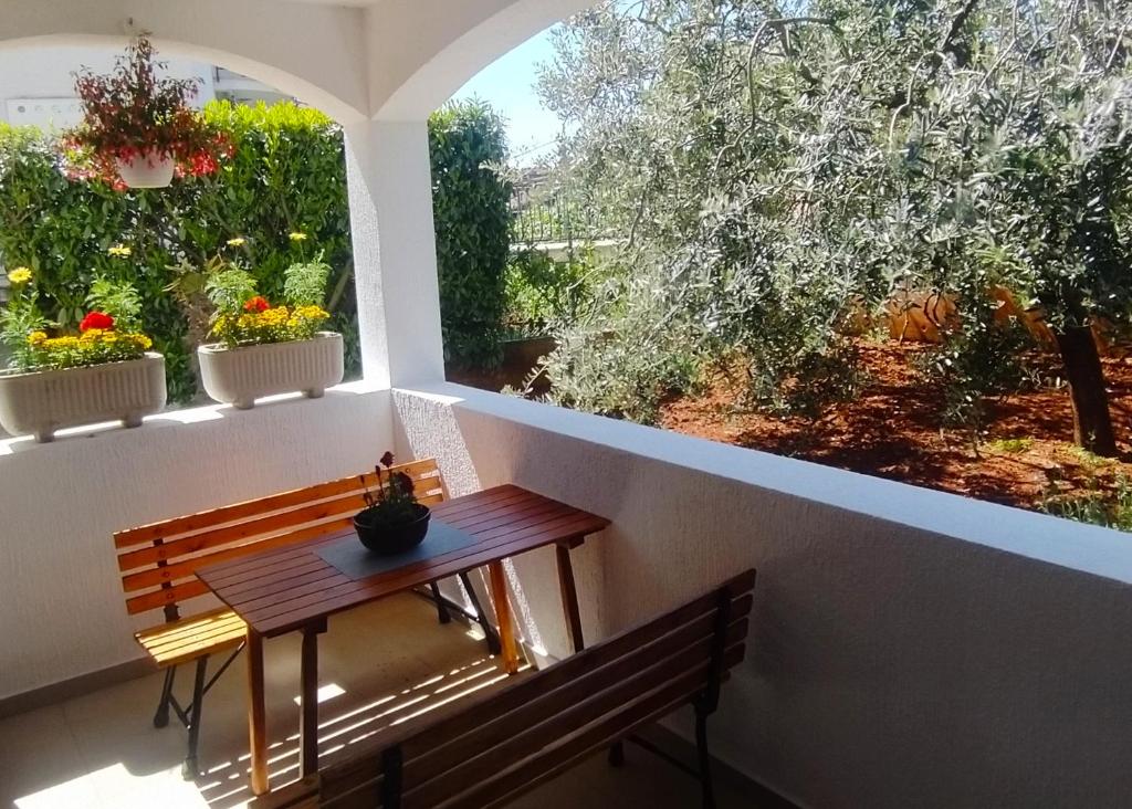 Vonkajšia záhrada v ubytovaní Apartament Oliva