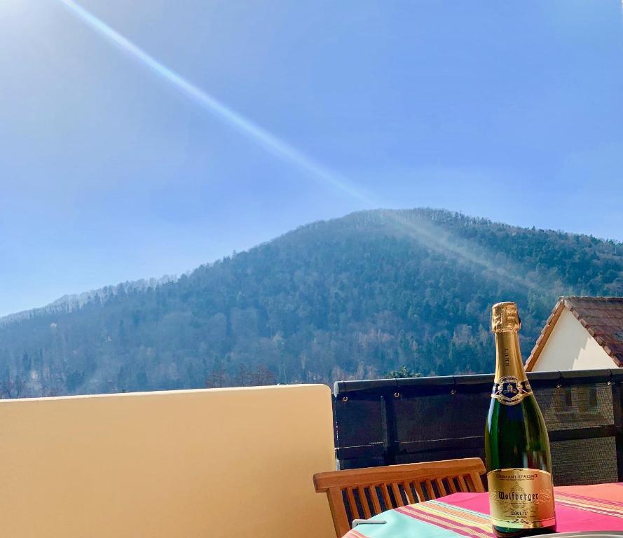 Vue générale sur la montagne ou vue sur la montagne depuis l'appartement