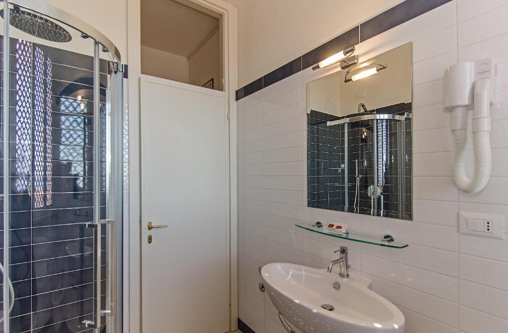 Koupelna v ubytování Hotel Alk
