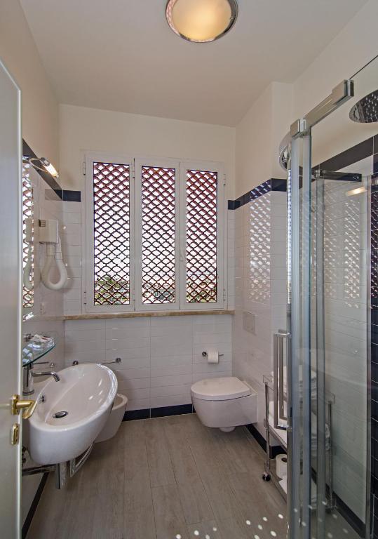 Koupelna v ubytování Hotel Alk