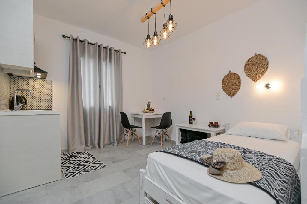 Postel nebo postele na pokoji v ubytování Casa Verde Di Naxos