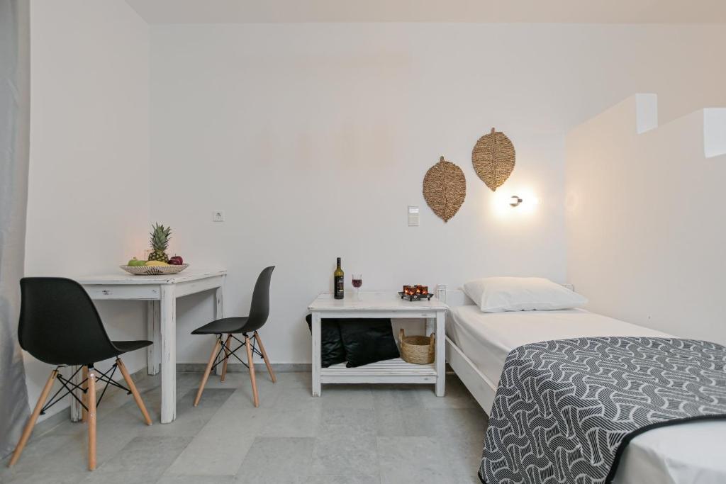 Postel nebo postele na pokoji v ubytování Casa Verde Di Naxos