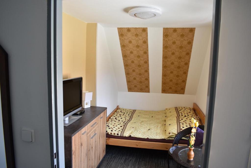 Postel nebo postele na pokoji v ubytování Ubytování U Andílka