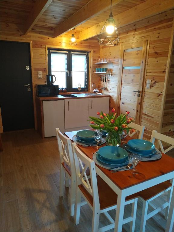Kuchnia lub aneks kuchenny w obiekcie Domki Arkadia Mielno