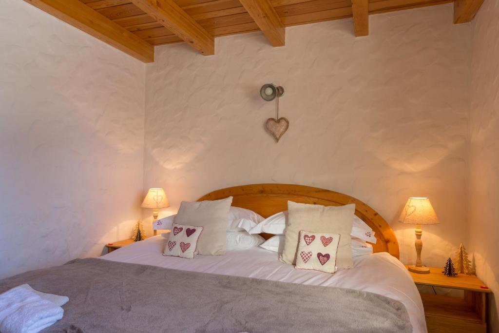 Postel nebo postele na pokoji v ubytování Chalet Pierre Blanche