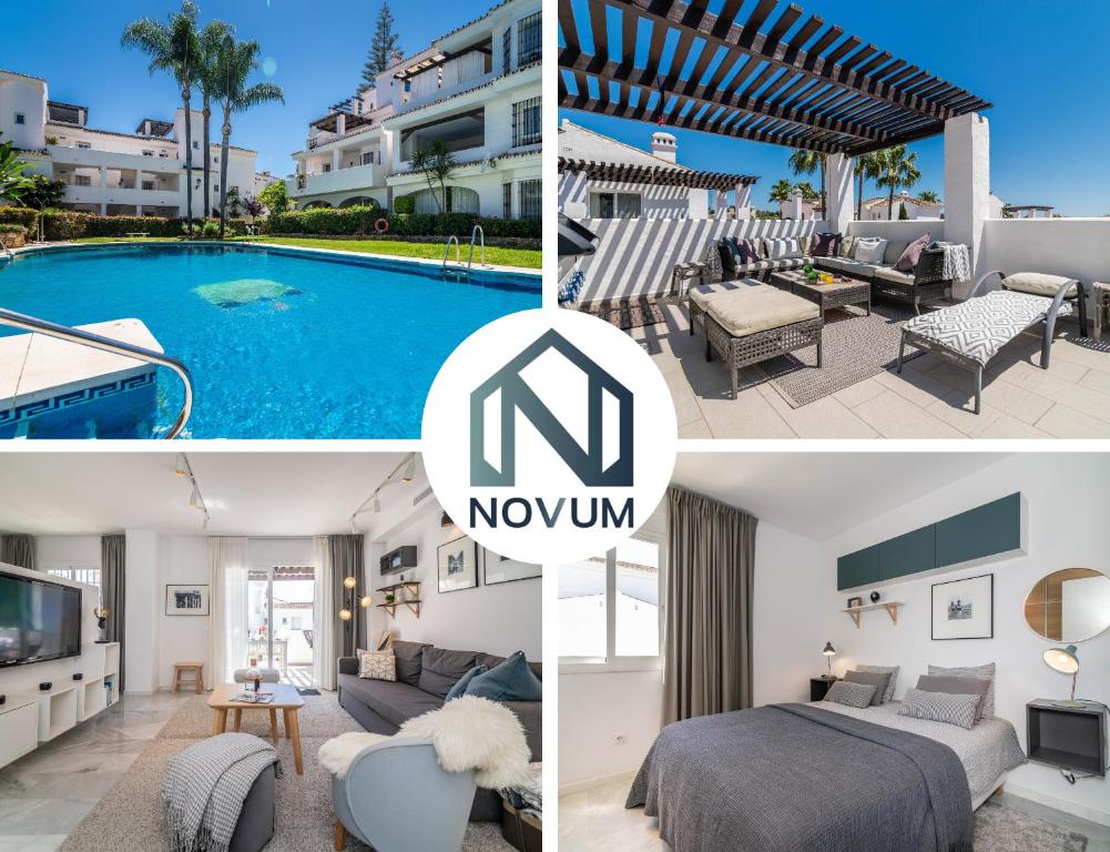 Bazén v ubytovaní Modern 2 Bedroom Penthouse w/ Terrace, Pool & BBQ alebo v jeho blízkosti