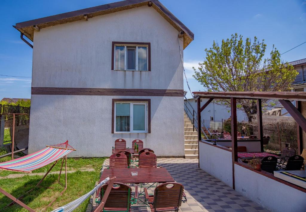 Balkón nebo terasa v ubytování Old School