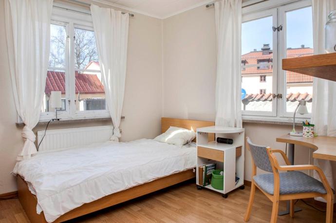 Postel nebo postele na pokoji v ubytování Wisby Trossen 4 AB