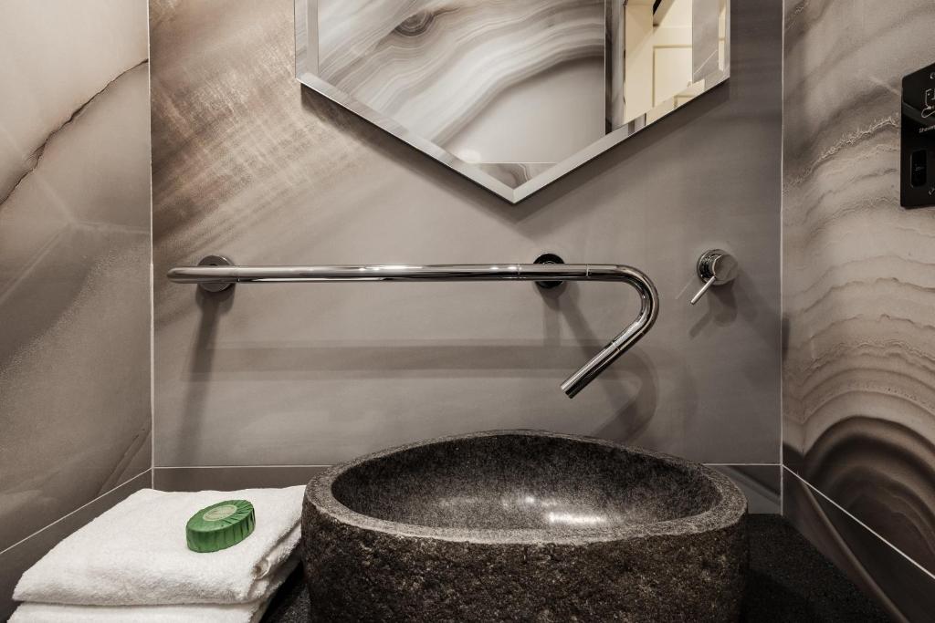 Koupelna v ubytování Hotel Pjazza Merkanti - Boutique Living