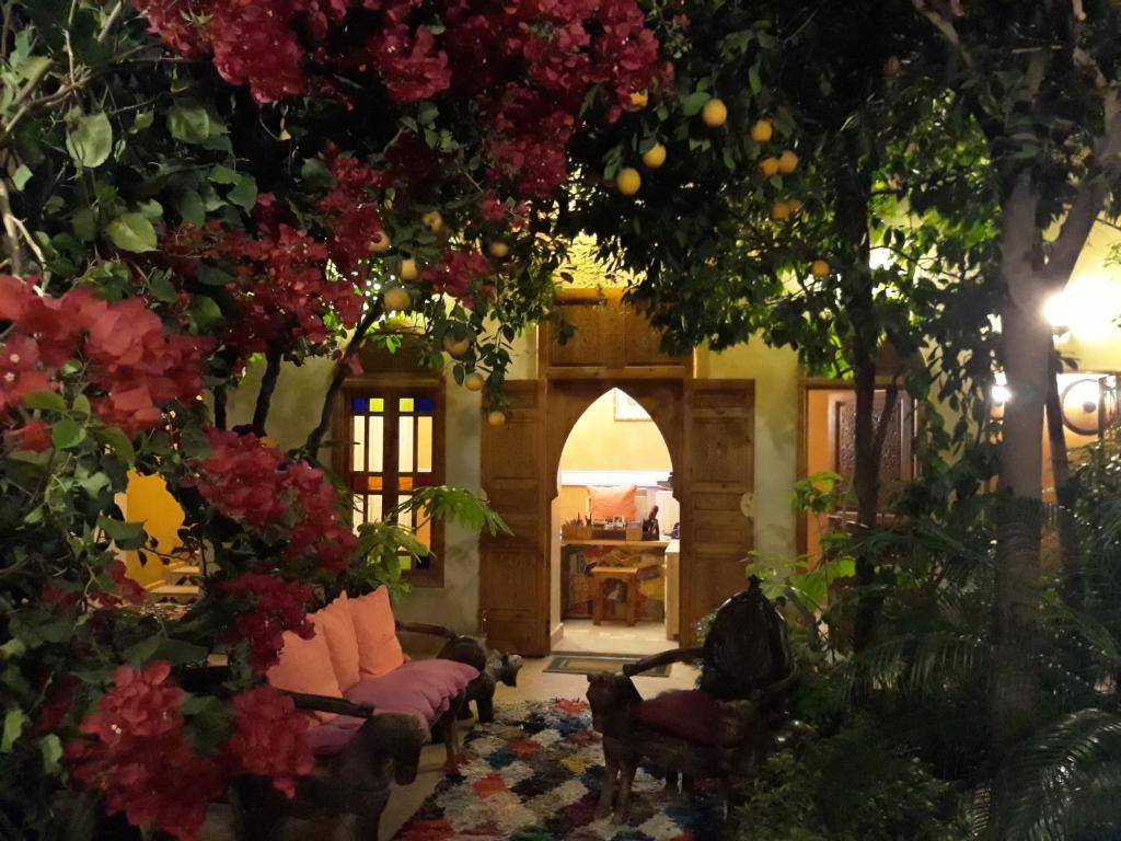 Zahrada ubytování Riad Jnane d'Ô