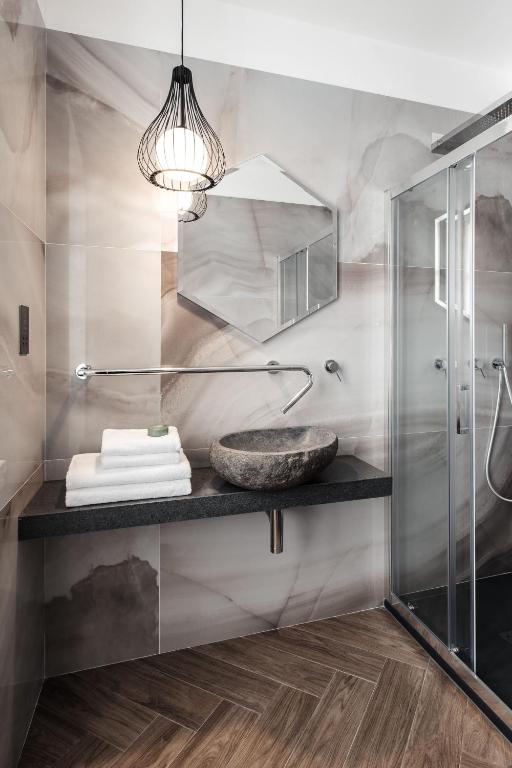 Koupelna v ubytování Hotel Pjazza Merkanti - Boutique Living
