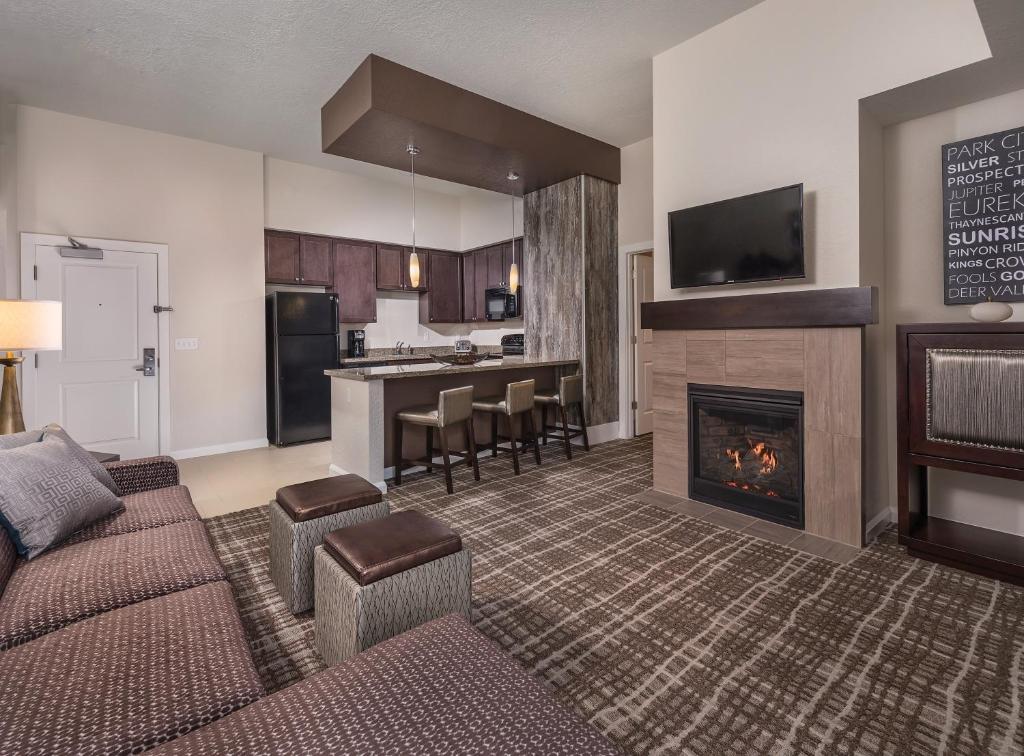 Kuchyň nebo kuchyňský kout v ubytování Club Wyndham Park City
