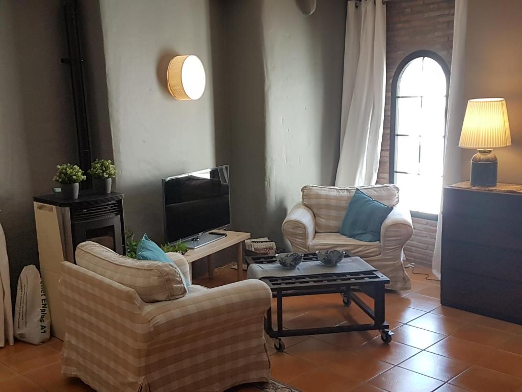 Posezení v ubytování Competa Suites