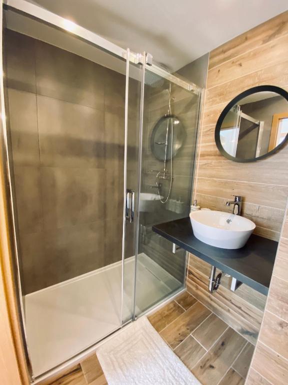 Koupelna v ubytování Apartmány v ráji (Českém)